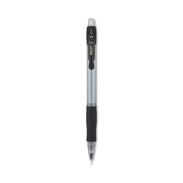G2 Mechanical Pencil, 0.7 mm, HB (#2.5), Black Lead, Clear/Black Accents Barrel, Dozen [SKU: PIL51015]