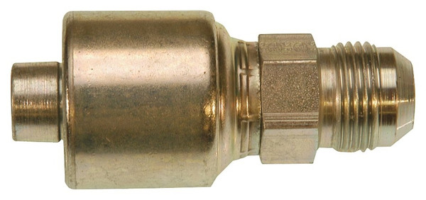 GATES MegaCrimp G25165-0810 Hose Coupling, 7/8-14, Crimp x JIC, Straight Angle, Steel, Zinc [SKU: ORG1285097]