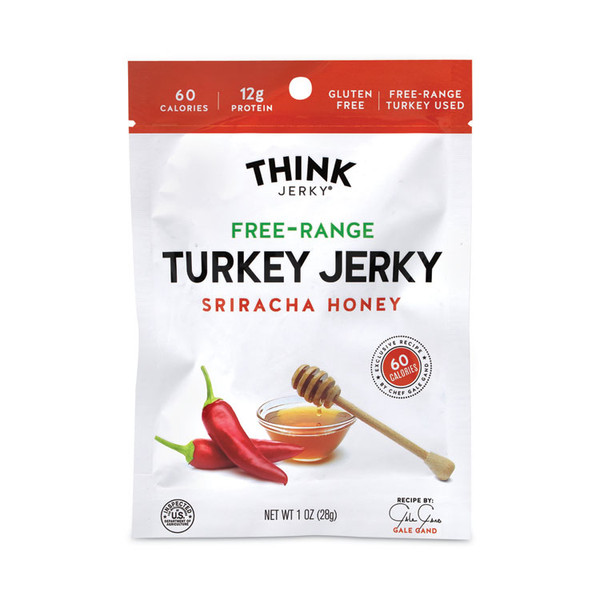 Sriracha Honey Turkey Jerky, 1 oz Pouch, 12/Pack, Delivered in 1-4 Business Days [SKU: GRR22000983]