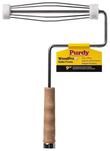 Purdy 5-Wire Ring Kage 14B744009 Roller Frame, 9 in L Roller, Grained Polypropylene Handle, Threaded Handle [SKU: ORG6991053]