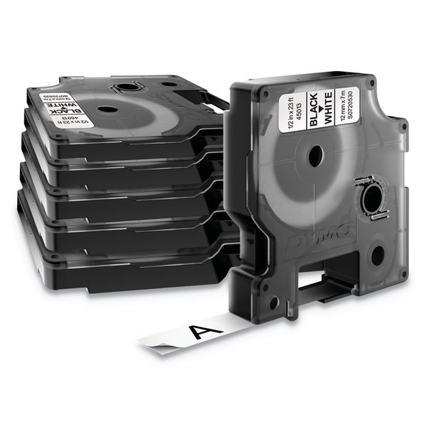 D1 Durable Labels, 0.5" x 23 ft, White, 6/Pack [SKU: DYM2025517]