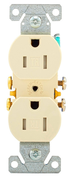 Eaton Wiring Devices TR270LA-BOX Duplex Receptacle, 2 -Pole, 15 A, 125 V, Push-in, Side Wiring, NEMA: 5-15R [SKU: ORG2706513]