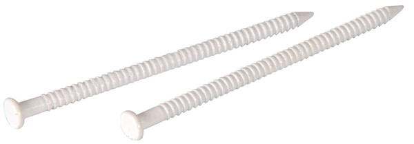 HILLMAN 532661 Panel Nail, 1 in L, Steel, Tempered, Flat Head, Ring Shank, White, 1.5 oz [SKU: ORG5872767]