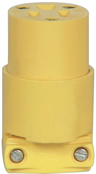 Eaton Wiring Devices BP4887 Electrical Connector, 2 -Pole, 15 A, 125 V, Slot, NEMA: NEMA 5-15, Yellow [SKU: ORG4407755]