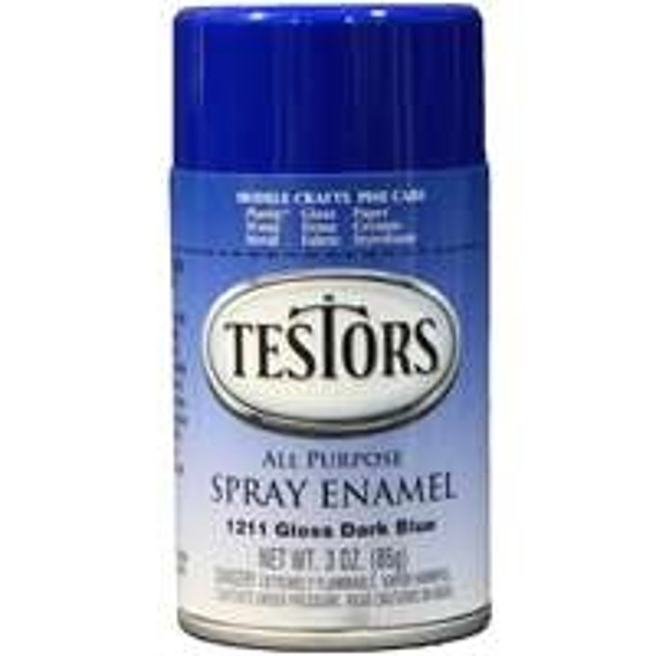 TESTORS 1211T Enamel Spray Paint, Gloss, Dark Blue, 3 oz [SKU: ORG8416117]