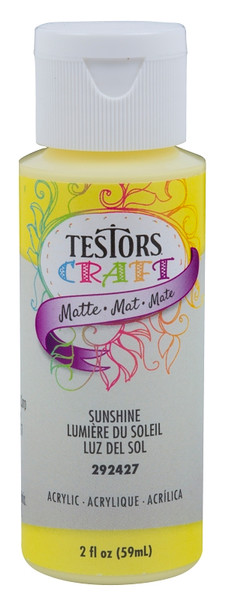 TESTORS 292427A Craft Paint, Matte, Sunshine, 2 oz, Bottle [SKU: ORG5459334]
