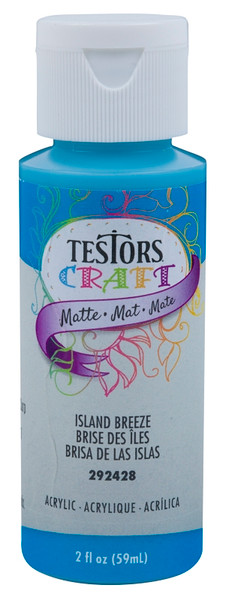 TESTORS 292428A Craft Paint, Matte, Island Breeze, 2 oz, Bottle [SKU: ORG5459342]