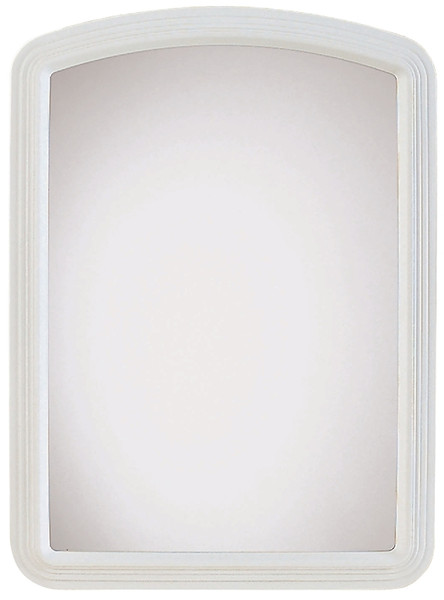 RENIN 20-0410 Macau Framed Mirror, 22 in W, 16 in H, Rectangular, Plastic Frame, White Frame [SKU: ORG7902695]