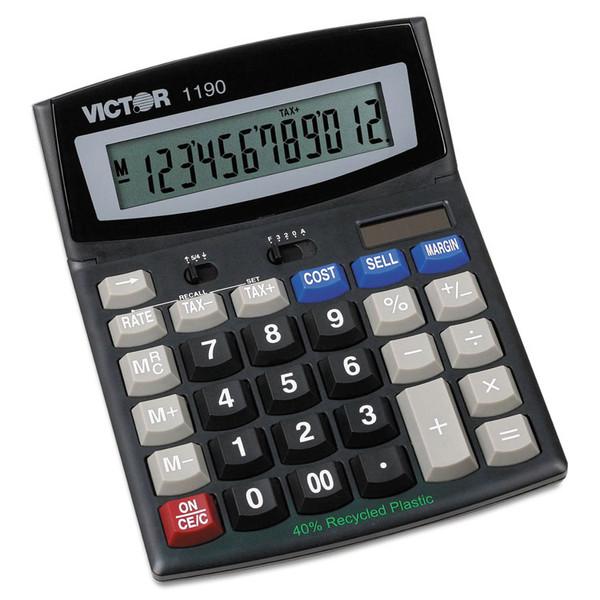 1190 Executive Desktop Calculator, 12-Digit LCD [SKU: VCT1190]