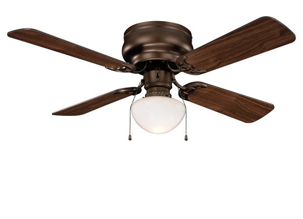 Boston Harbor Ceiling Fan, 4-Blade, Venetian Bronze Housing, 42 in Sweep, MDF Blade, 3-Speed [SKU: ORG3936838]