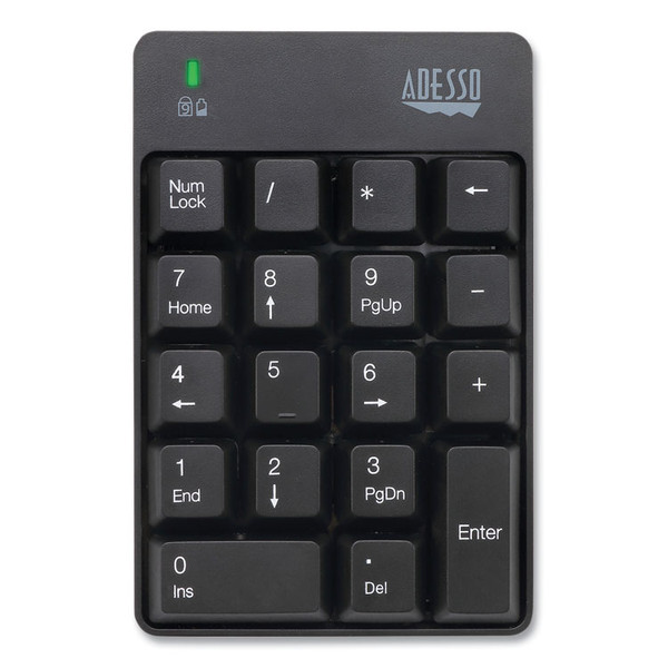 WKB6010UB Wireless 18-Key Numeric USB Keypad, Black [SKU: ADEWKB6010UB]