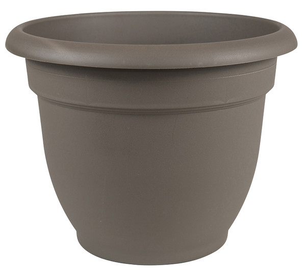 Bloem Ariana AP0660 Self-Watering Planter, 6 in Dia, 6-1/2 in W, Round, Plastic, Peppercorn [SKU: ORG4692877]