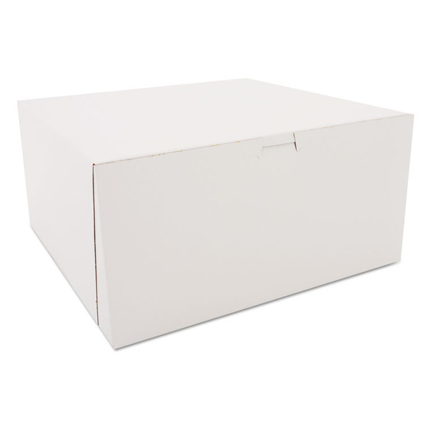 White One-Piece Non-Window Bakery Boxes, 12 x 12 x 6, White, Paper, 50/Carton [SKU: SCH0989]