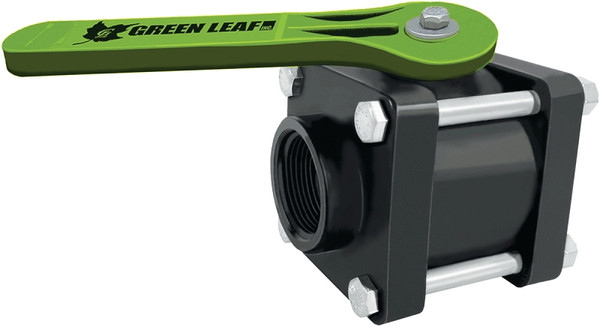 GREEN LEAF V150FP Ball Valve, 1-1/2 in Connection, Female NPT, 150 psi Pressure, Manual Actuator, Polypropylene Body [SKU: ORG0037952]