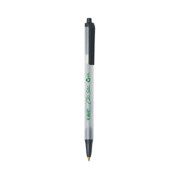 ReVolution Ballpoint Pen, Retractable, Medium 1 mm, Black Ink/Semi-Clear Barrel, 48/Pack [SKU: BICCSEM48BK]