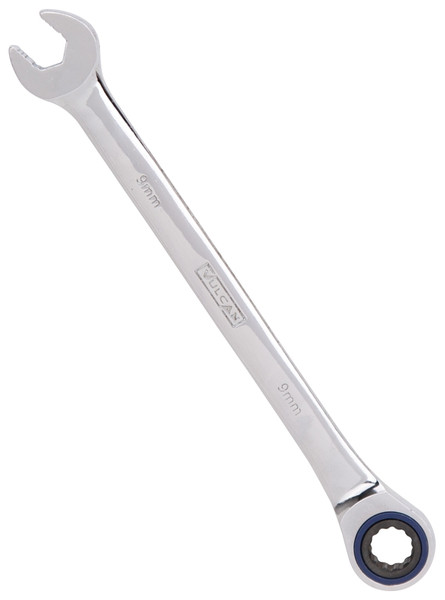 Vulcan PG9MM Combination Wrench, Metric, 9 mm Head, Chrome Vanadium Steel, Polished Mirror [SKU: ORG0028043]