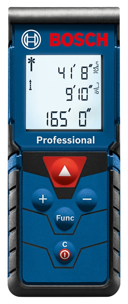 Bosch BLAZE Pro Series GLM165-40 Laser Measure, 165 ft, +/-1/16 in Accuracy [SKU: ORG7296049]