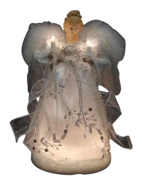 Hometown Holidays 19353 Pre-Lit Christmas Figurine, 9 in H, Angel, Internal Light/Music: Internal Light [SKU: ORG4311478]