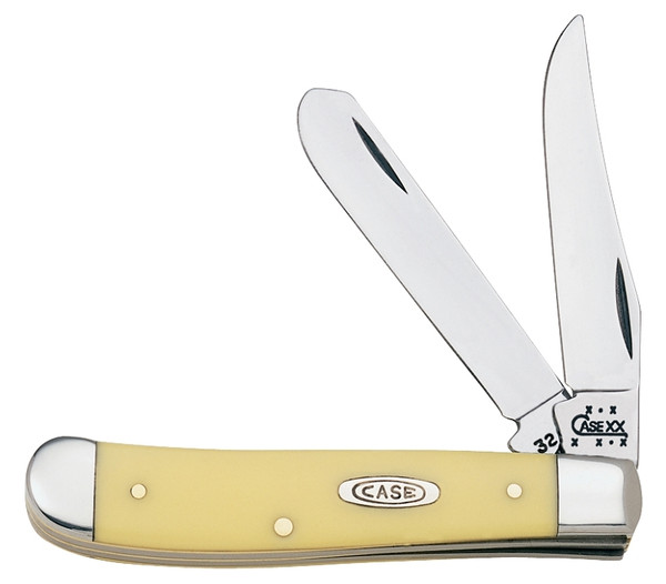 CASE 00029 Folding Pocket Knife, 2.7 in Clip, 2-3/4 in Spey L Blade, Vanadium Steel Blade, 2-Blade, Yellow Handle [SKU: ORG6253967]