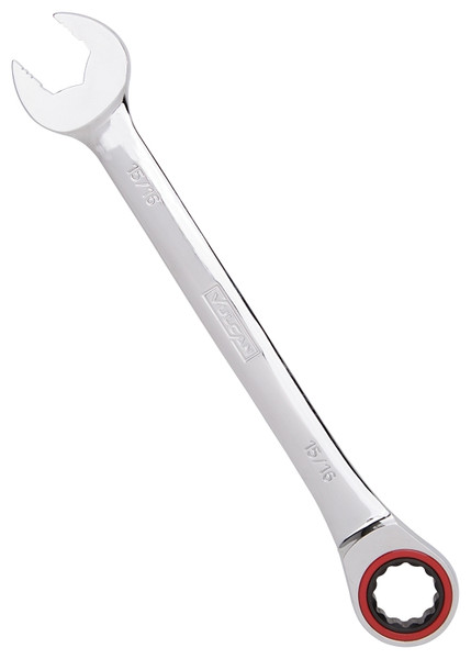 Vulcan PG15/16 Combination Wrench, SAE, 15/16 in Head, Chrome Vanadium Steel, Polished Mirror [SKU: ORG0435925]