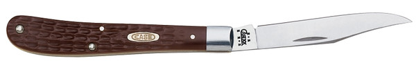 CASE 00135 Folding Pocket Knife, 3-1/4 in L Blade, Tru-Sharp Surgical Stainless Steel Blade, 1-Blade, Brown Handle [SKU: ORG6320741]