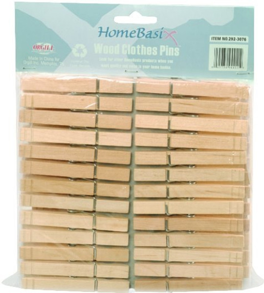 Simple Spaces HEA00050C-S3L Clothespin, 3/8 in W [SKU: ORG1984681]