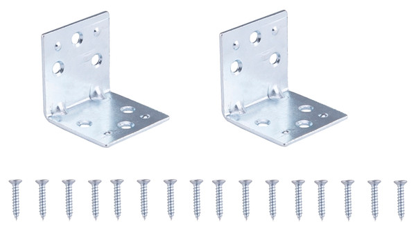 Prosource BH-604PS Corner Brace, 1-1/2 in L, 1-1/2 in W, 1-1/2 in H, Steel, Zinc-Plated, 2 mm Thick Material [SKU: ORG0411314]