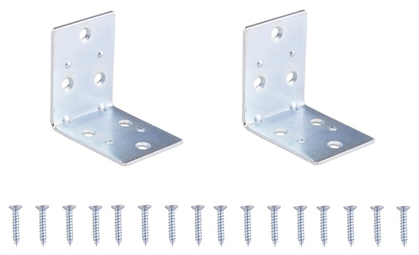 Prosource BH-605PS Corner Brace, 2 in L, 2 in W, 2 in H, Steel, Zinc-Plated, 2 mm Thick Material [SKU: ORG0411694]