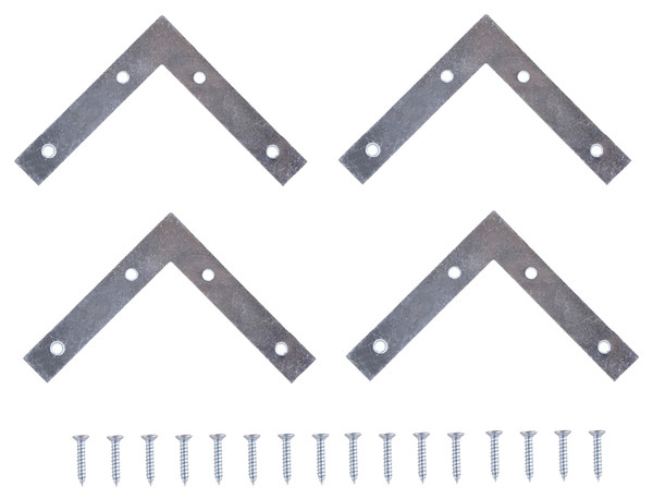 Prosource FC-Z05-C4PS Corner Brace, 5 in L, 5 in W, 7/8 in H, Steel, Zinc-Plated, 1.8 mm Thick Material [SKU: ORG0350959]