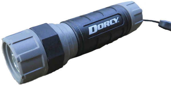 Dorcy 41-2600 Flashlight, AAA Battery, LED Lamp, 140 Lumens, 147 m Beam Distance, 2 hr 25 min Run Time, Gray [SKU: ORG7117633]