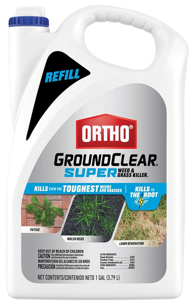 Ortho GroundClear 4652905 Weed and Grass Killer, Liquid, Light Yellow, 1 gal Jug [SKU: ORG5152491]