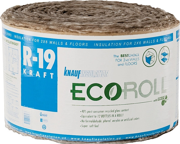Knauf Insulation KR46TAK Kraft Faced Insulation, 39.16 ft L, 23 in W, R19 R-Value, Fiberglass [SKU: ORG7058670]