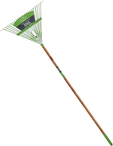 AMES 2915612 Leaf Rake, Steel Tine, 22-Tine, Wood Handle [SKU: ORG7006075]