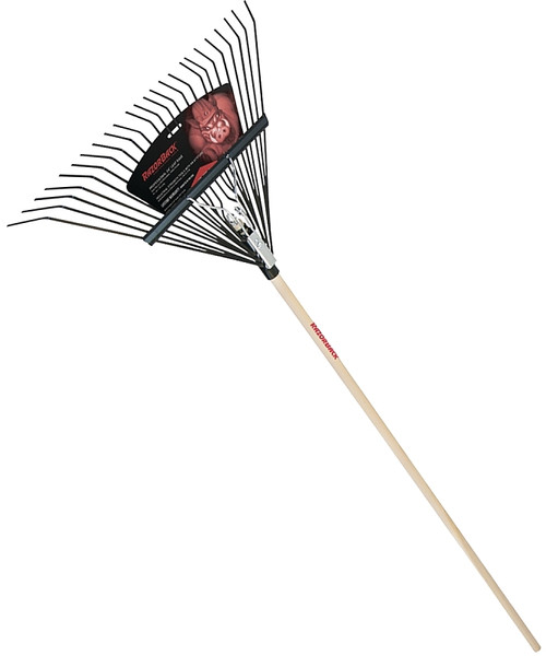 RAZOR-BACK 2911200 Leaf Rake, Steel Tine, 24 -Tine, Hardwood Handle, 54 in L Handle [SKU: ORG7006042]