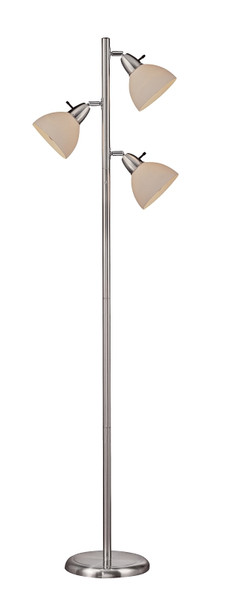 Boston Harbor TL-TREE-648 Tree Lamp, 120 V, 180 W, 3-Lamp, Incandescent Lamp, Metal, Brushed Nickel Finish [SKU: ORG8326639]