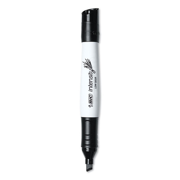Intensity Low Odor Chisel Tip Dry Erase Marker, Broad Chisel Tip, Black, Dozen [SKU: BICGDEM11BK]