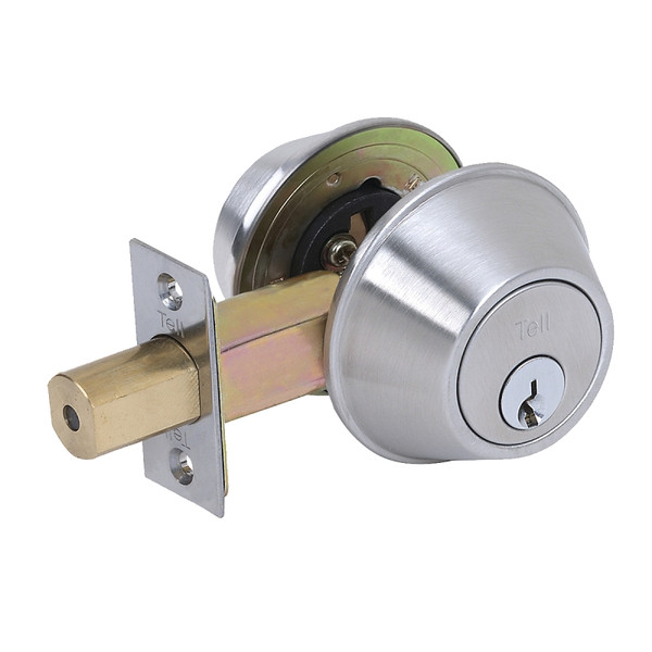 Tell Manufacturing CL100056 Deadbolt, 2-3/8 x 2-3/4 in Backset, SCC Keyway [SKU: ORG4791034]