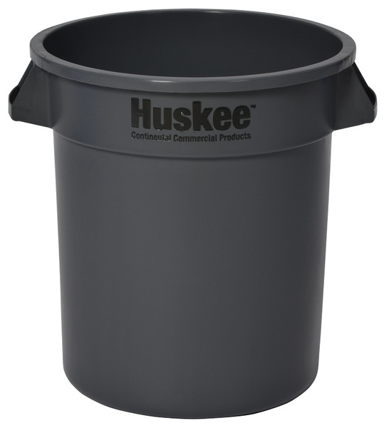 CONTINENTAL COMMERCIAL 1001GY Trash Receptacle, 10 gal Capacity, Plastic, Gray [SKU: ORG6203707]