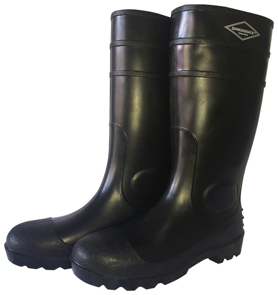 Diamondback L-G06B16 Knee Boots, 16, Black, PVC Upper, Slip on Boots Closure [SKU: ORG1579911]