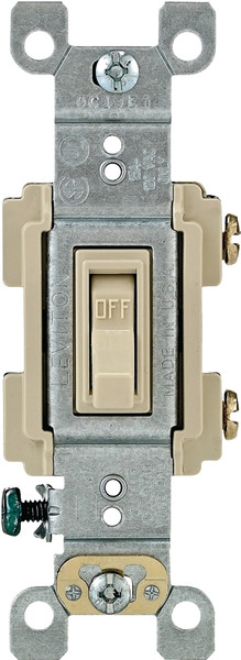 Leviton RS115-ICP Switch, 15 A, 120 V, Push-In Terminal, Thermoplastic Housing Material, Ivory [SKU: ORG7018773]