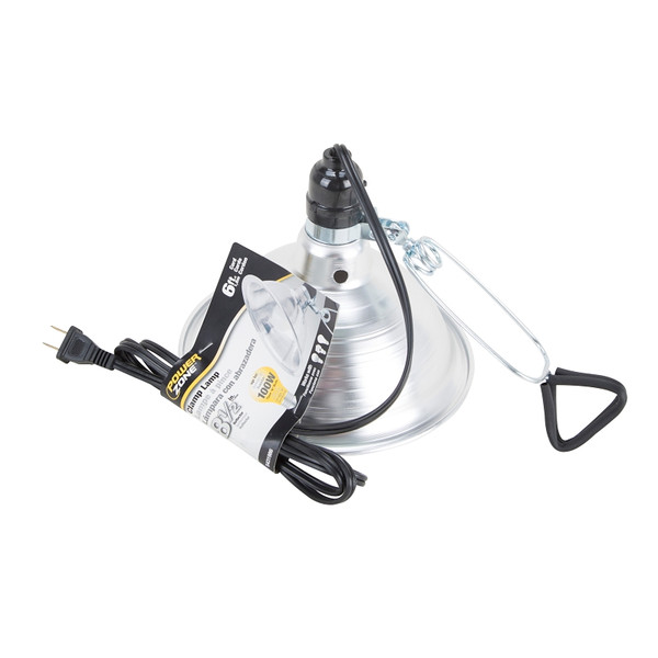 PowerZone ORBL081508 Brooder Clamp Light, Plug In Power Supplies, Clamp Lights Lamp, Silver [SKU: ORG5631379]