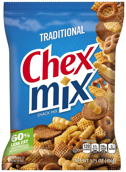 Chex Mix CMT8 Snack Food, Original Flavor, 3.6 oz Bag [SKU: ORG4008090]