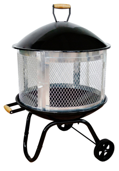 Seasonal Trends KY181 Fire Pit, 27-3/4 in OAW, 31-1/4 in OAD, 46-1/2 in OAH, Round, Steel [SKU: ORG2169993]