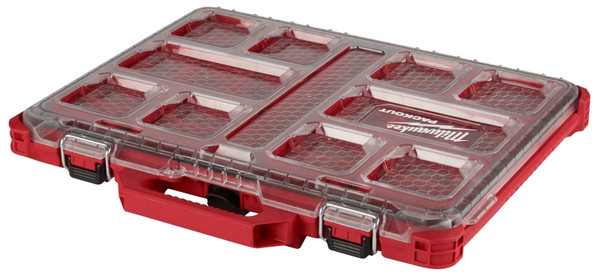 Milwaukee 48-22-8431 Organizer, 19.76 in L, 16.38 in W, 2.52 in H, 10-Compartment, Plastic, Red [SKU: ORG1384312]
