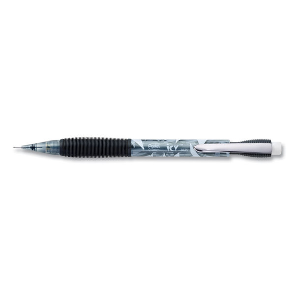 Icy Mechanical Pencil, 0.5 mm, HB (#2.5), Black Lead, Transparent Smoke Barrel, Dozen [SKU: PENAL25TA]
