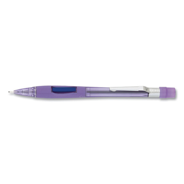 Quicker Clicker Mechanical Pencil, 0.7 mm, HB (#2.5), Black Lead, Transparent Violet Barrel [SKU: PENPD347TV]