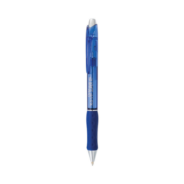 R.S.V.P. Super RT Ballpoint Pen, Retractable, Medium 1 mm, Blue Ink, Blue Barrel, Dozen [SKU: PENBX480C]