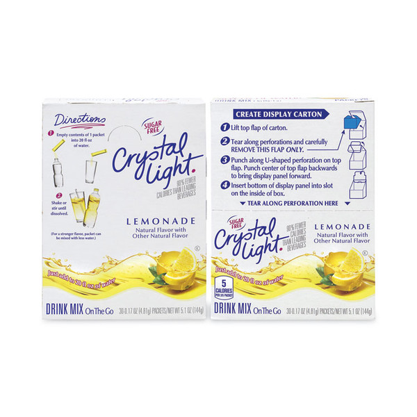 On-The-Go Sugar-Free Drink Mix, Lemonade, 0.17 oz Single-Serving Tubes, 30/Pack, 2 Packs/Box, Delivered in 1-4 Business Days [SKU: GRR30700153]