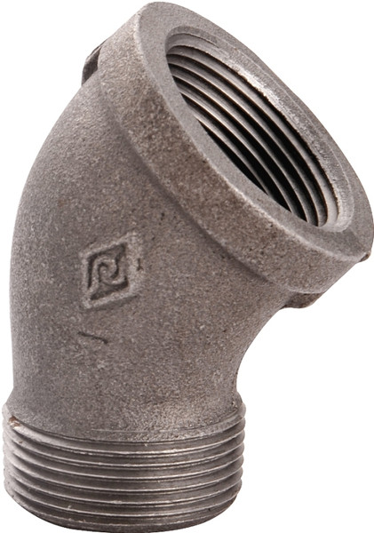 Prosource B121 15 Street Pipe Elbow, 1/2 in, FIP x MIP, 45 deg Angle, Malleable Iron, SCH 40 Schedule, 300 psi Pressure [SKU: ORG6265078]