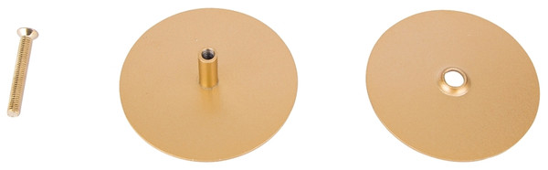 ProSource HSH-021-PS Hole Cover Plate, Steel, Polished Brass, For: 1-3/8 to 2 Thick Doors in [SKU: ORG5209713]